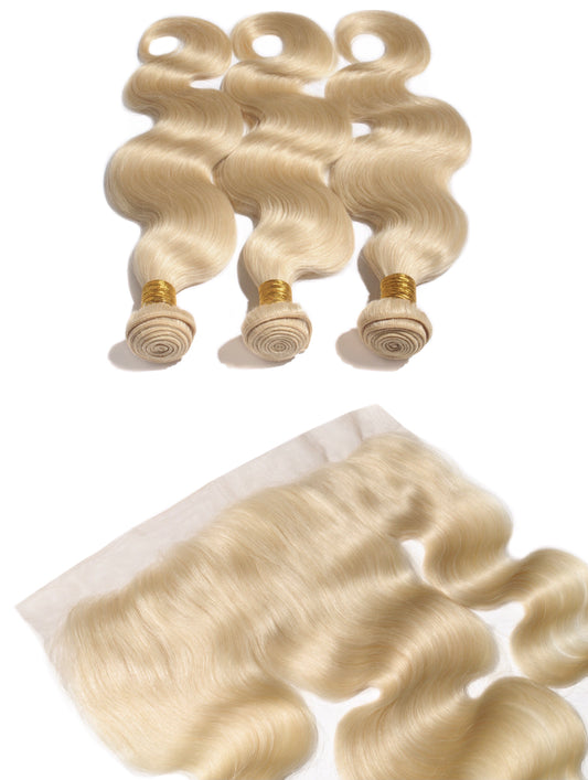 613 Body Wave Bundles W/ Frontal